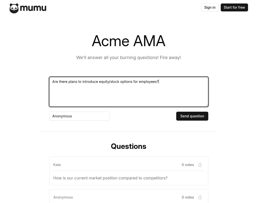 It's very important to sometimes be able to ask questions anonymously without fear of consequences.